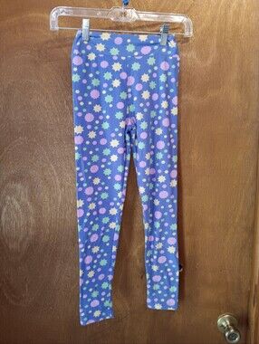 Lularoe Kids Purple Star & Dot  Leggings